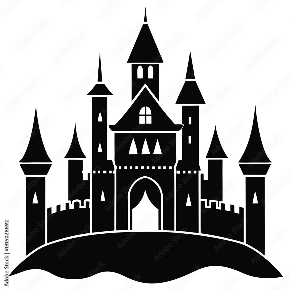 Obraz premium castle vector illustration