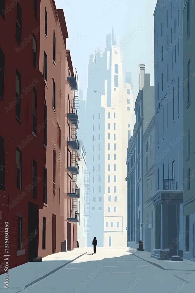 Fototapeta premium Modern urban landmarks under the blue sky
