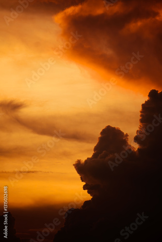 Bild auf Leinwand big thick cloud in the sky in tanay, philippines