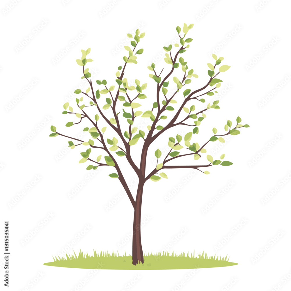 2D flat vector illustration young green plants sprouting icon isolated on a white background.
2D flat vector illustration young green plants sprouting icon isolated on a white background.
