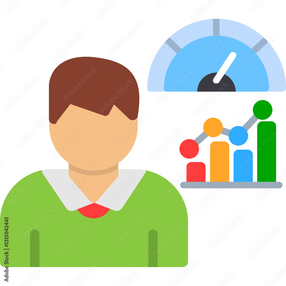 Worker Performance Stats Icon Worker Performance Stats Icon
