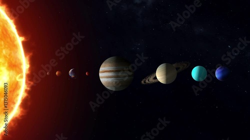 The order of the planets in our solar system from the sun outward