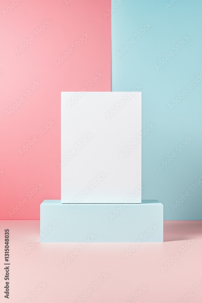 blank white product box sits centered on solid color background awaiting branding integration blank white product box sits centered on solid color background awaiting branding integration