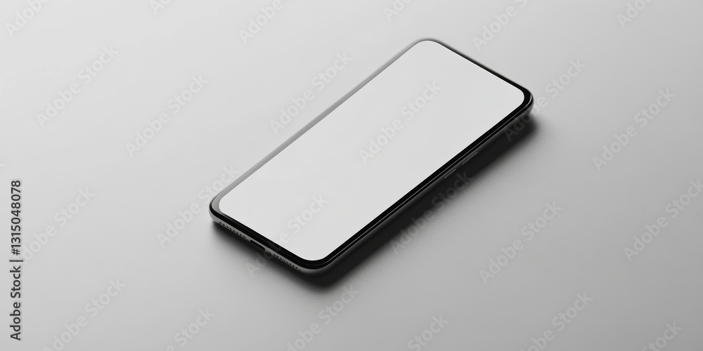 A phone is laying on a table. The phone is white and black. The phone is not in use A phone is laying on a table. The phone is white and black. The phone is not in use