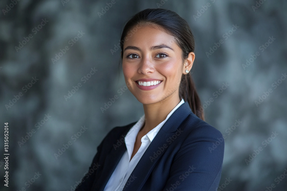 Business woman in formal suit smiling, looking at camera Business woman in formal suit smiling, looking at camera