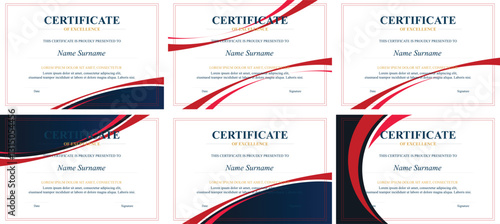 Six Red-Blue Excellence Certificates