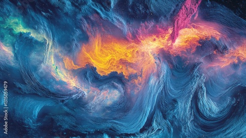 A stunning abstract space background featuring vibrant swirls of color. This mesmerizing image evokes feelings of cosmic energy and motion, perfect for creative projects.