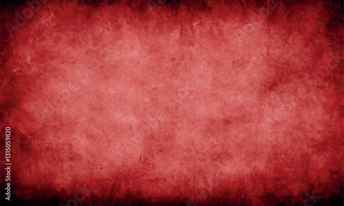 Old paper background. Old red paper parchment with distressed vintage stains and ink splatter and faded shabby center, elegant antique. Old paper texture vintage grunge poster. Vector.