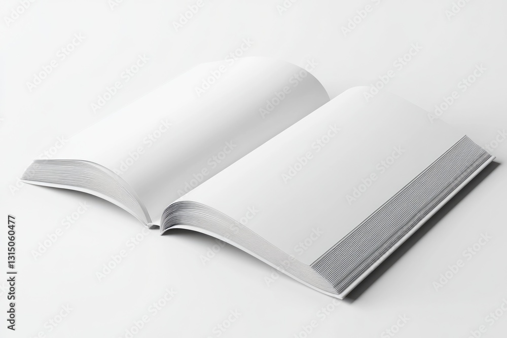 Realistic Mockup of Open Newspaper and Magazine Layout on Clean White Backdrop Realistic Mockup of Open Newspaper and Magazine Layout on Clean White Backdrop