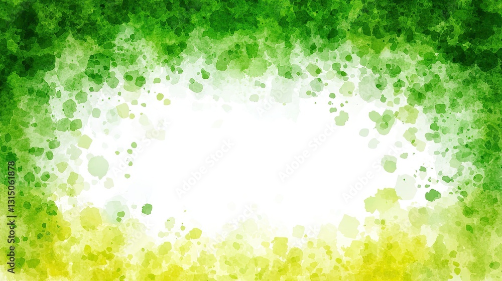 Green watercolor splash frame, nature background, design element Green watercolor splash frame, nature background, design element