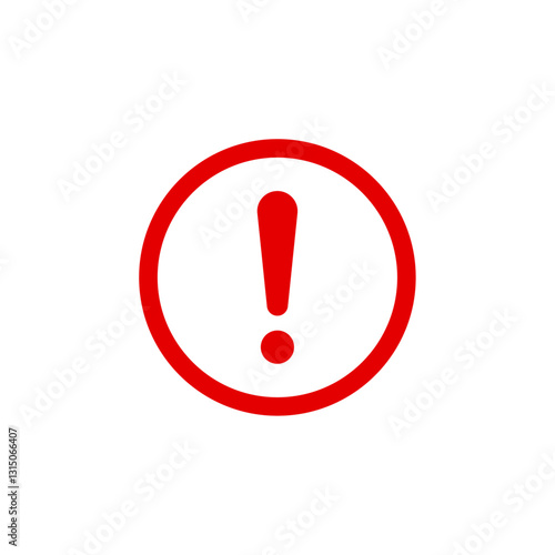 red circle warning mark icon. warning signs vector illustration. red circle isolated exclamation mark sign on white background