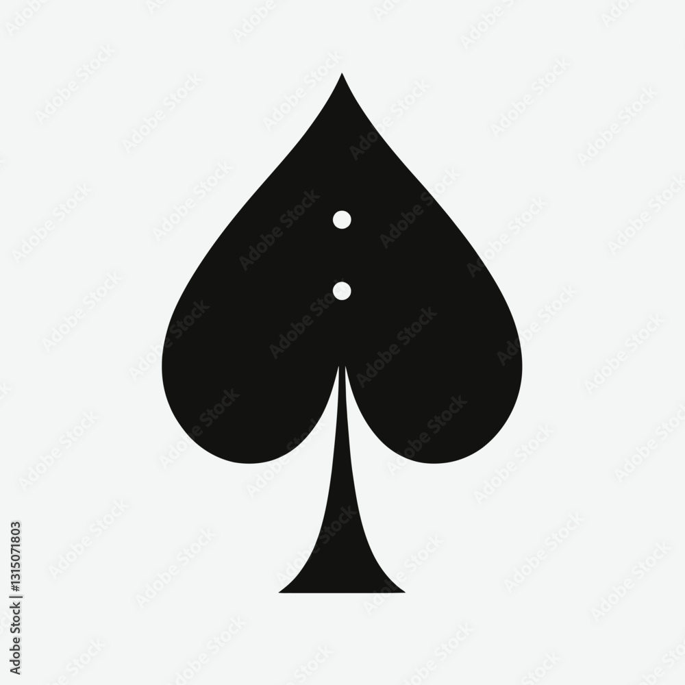 very simple flat and minimalist Spade silhouette in black on a white background very simple flat and minimalist Spade silhouette in black on a white background