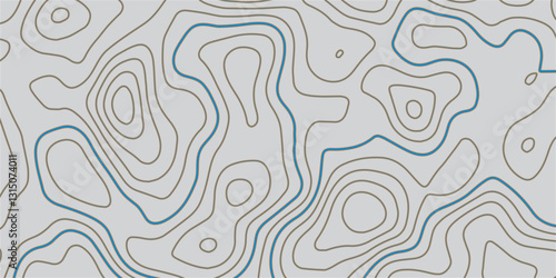 Intricate Topographic Map Design Featuring Fluid Abstract Contour Lines and Mountain Relief for Advanced Mapping Applications

