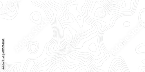 Detailed Topographic Map Illustrations with Fluid Contour Lines, Geographic Relief, and Elevation-Based Terrain Mapping
