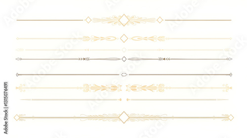 Set of Vintage decorative lines. text dividers. Line border. Lines separators, Borders, Vintage dividers, Underline elements. Vector illustration