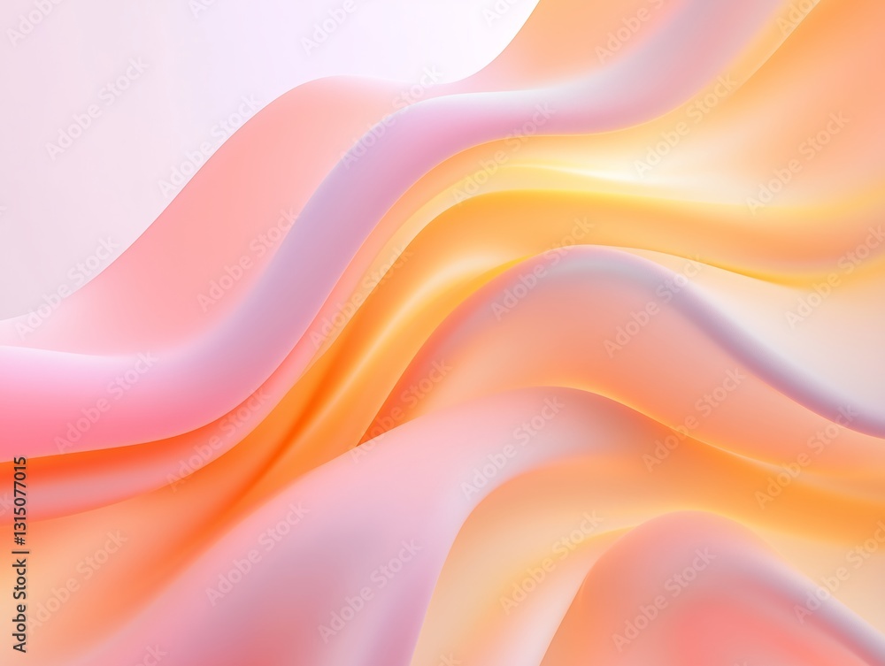 Obraz premium A visually stunning abstract representation of flowing fabric with a soft gradient of pastel colors. 