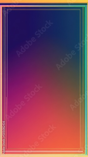 Abstract Colorful Gradient Frame Design