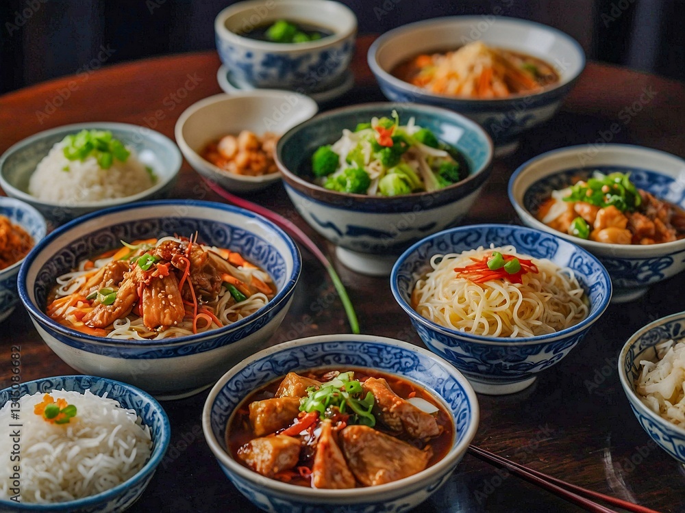 Assorted Chinese cuisine dishes, a culinary delight. Assorted Chinese cuisine dishes, a culinary delight.