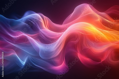 Wallpaper Mural Colorful abstract waves blend together in a mesmerizing digital artwork showcasing fluid motion and vibrant light effects Torontodigital.ca