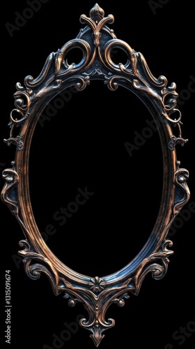 Ornate Antique Oval Picture Frame Design