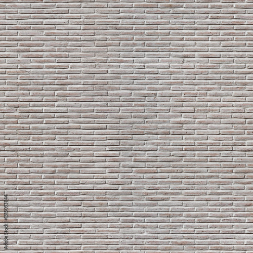 Seamless texture of thin long recycled clay brick wall