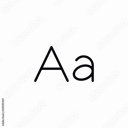 font letters icon sign vector