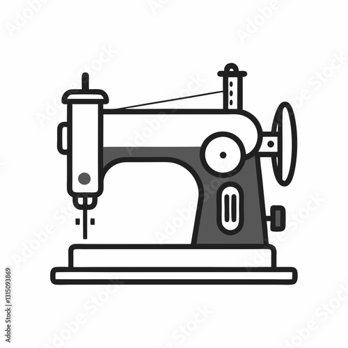 sewing machine isolated on white