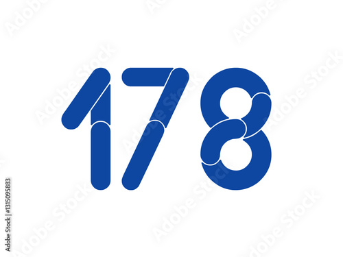 animated numbers on a green background with a combination of shapes.
