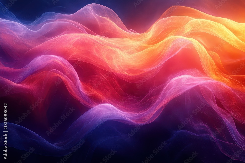 Fototapeta premium Vibrant swirling colors create a mesmerizing abstract design in a dynamic display of light and motion