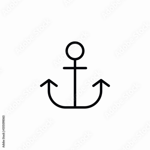 ship anchor icon sign vector