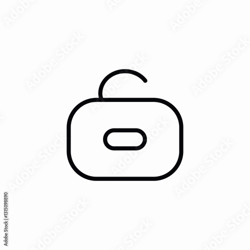 unlock secure icon sign vector