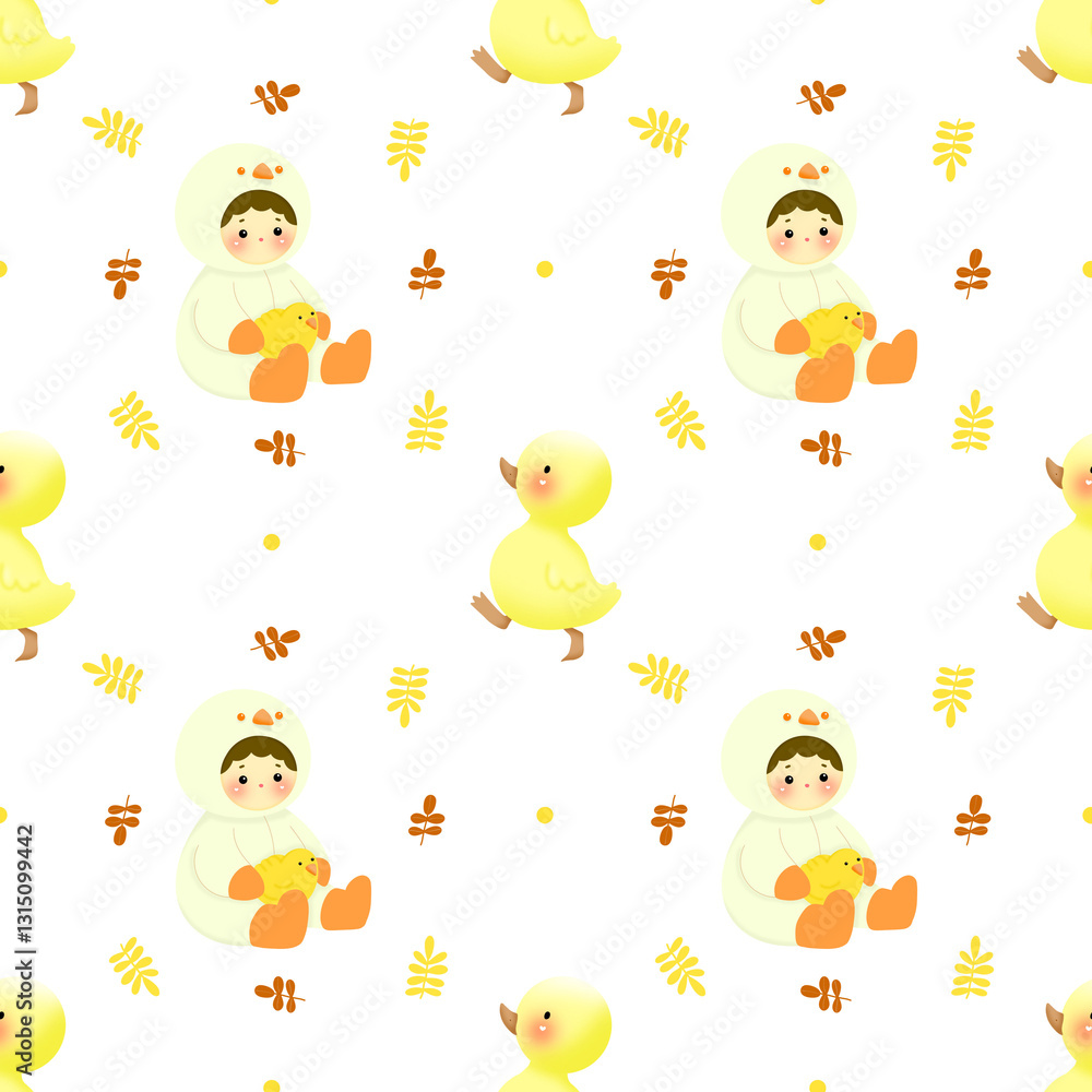 Cute Duck Seamless