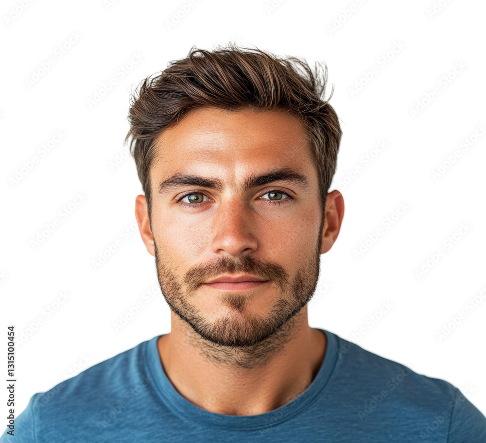 Self-expression confident man's bright portrait isolated on transparent background, png Self-expression confident man's bright portrait isolated on transparent background, png