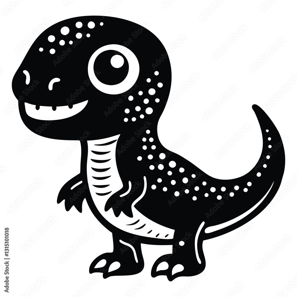 Naklejka premium Dinosaurs Silhouette Vector Bundle, Prehistoric Dinosaur Silhouette Art Illustration on a White Background