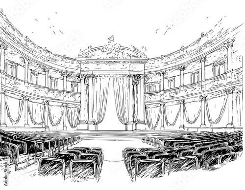 Fototapeta Opera scena rysunek