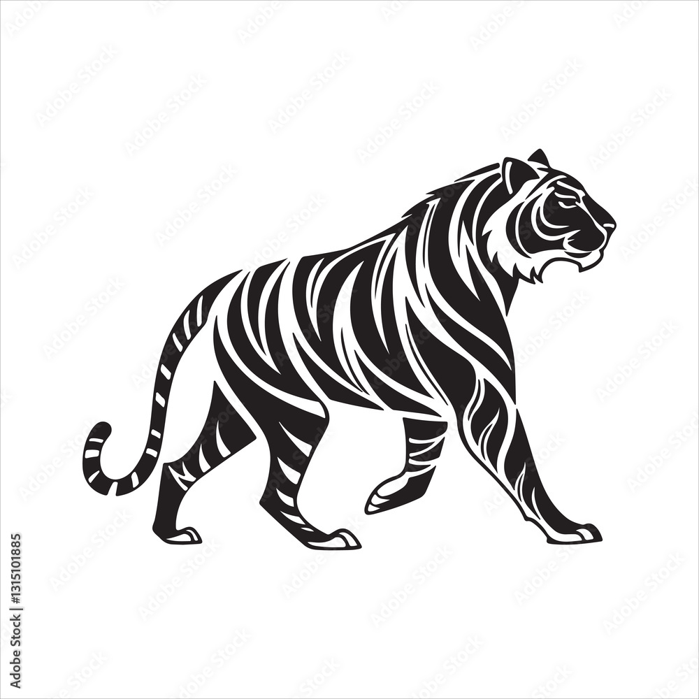 Obraz premium tiger vector illustration