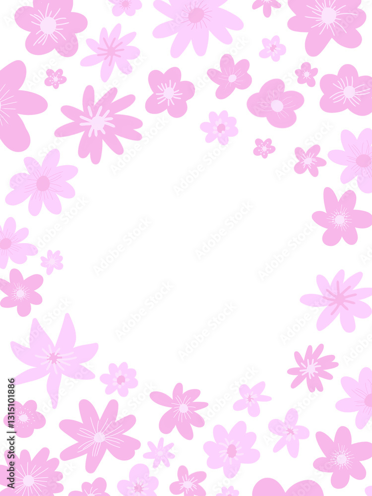 pink flowers frame background transparent pink flowers frame background transparent
