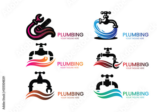 modern plumbing logo design