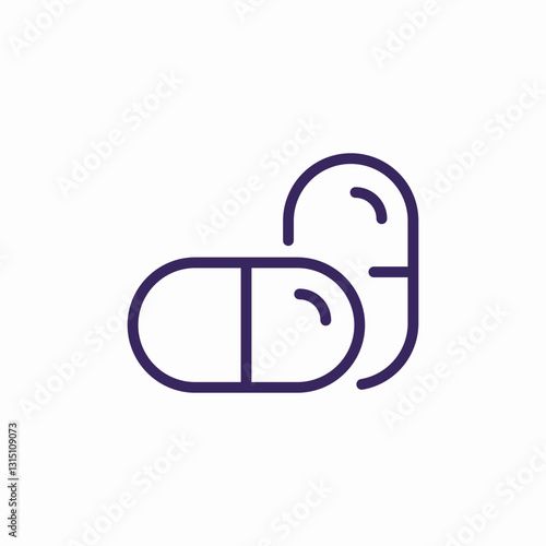 capsule pill icon sign vector