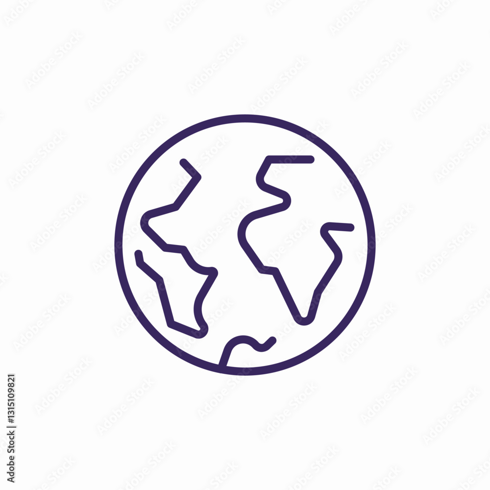 earth sphere icon sign vector earth sphere icon sign vector