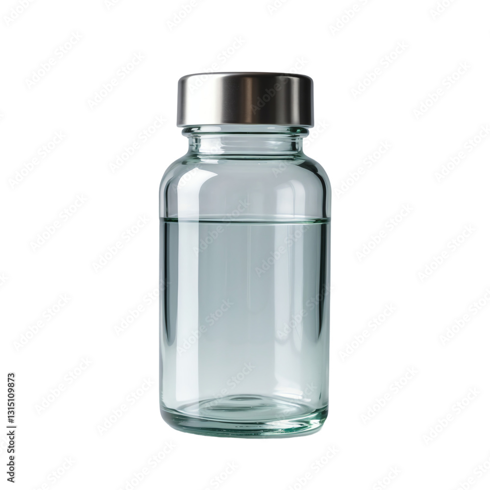 Laboratory Glass Container for Chemical Solutions Isolated on Transparent Background. Laboratory Glass Container for Chemical Solutions Isolated on Transparent Background.