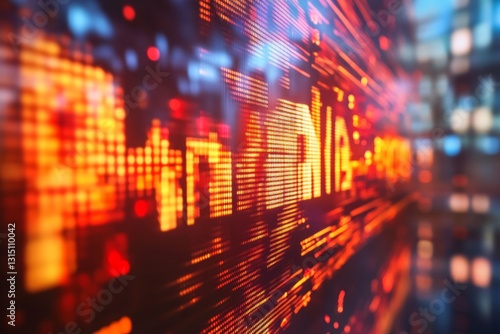 Wallpaper Mural This abstract background features vibrant colors and digital patterns, ideal for news and information concepts. Perfect for conveying modern technology themes. Torontodigital.ca