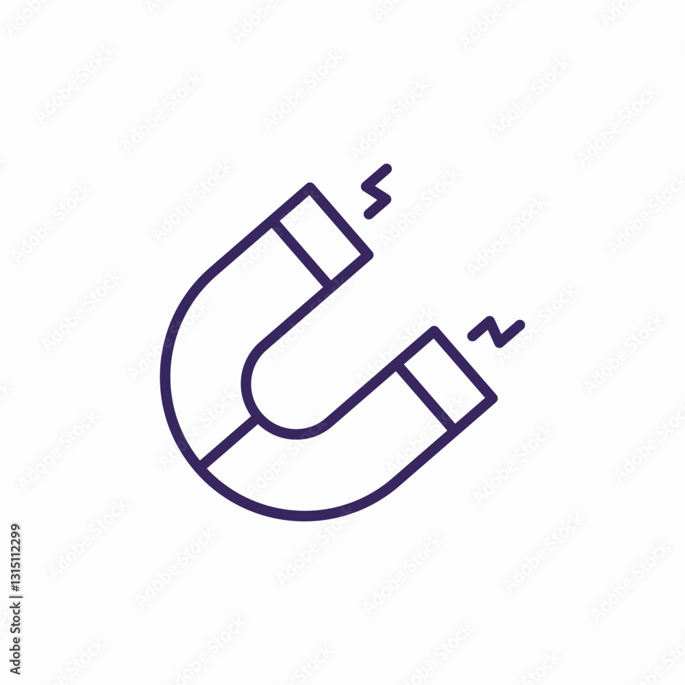 magnet attraction icon sign vector magnet attraction icon sign vector