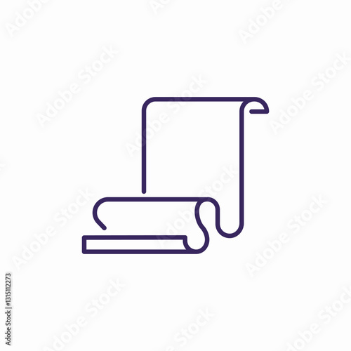 long paper icon sign vector