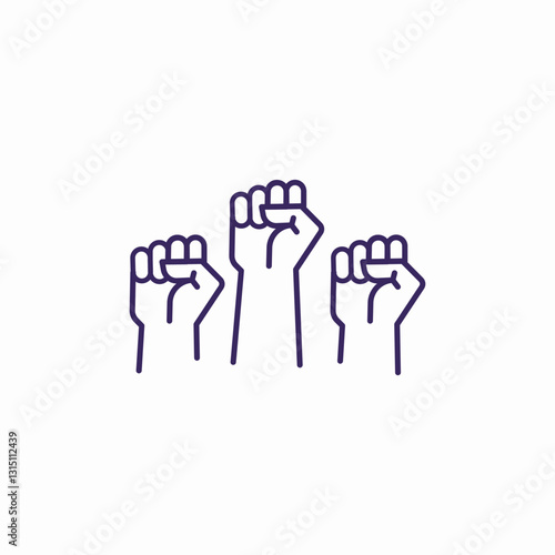 mass protest icon sign vector