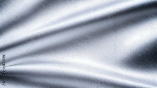 Flowing White and Gray Fabric With Subtle Textured Pattern and Soft Folds in Elegant Drapery