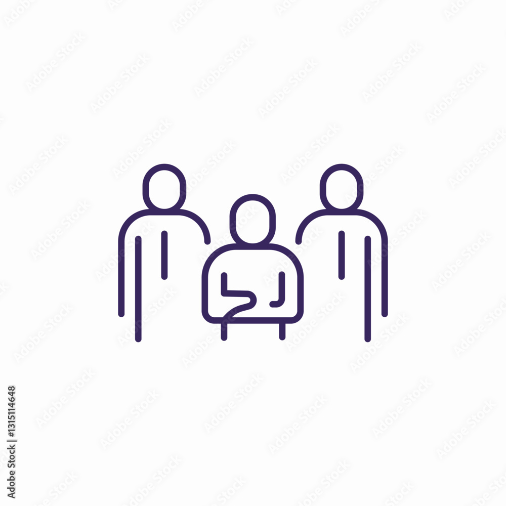 team assistance icon sign vector team assistance icon sign vector