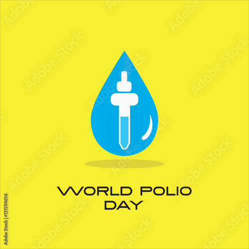 World Polio day creative concept Polio day design for banner poster card template with vector