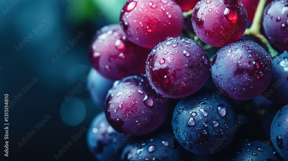 custom made wallpaper toronto digitalA fresh bunch of red grapes with dew drops on a white isolated background