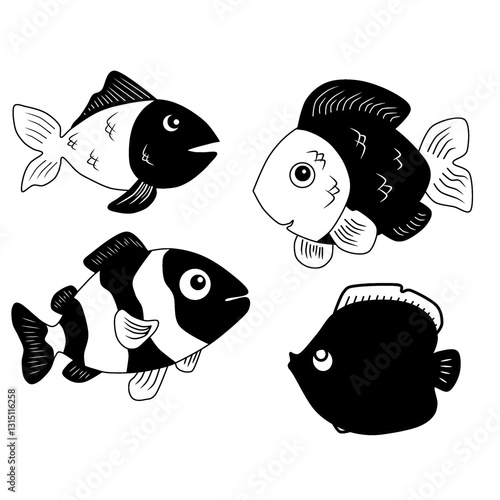 vector illustration of a fish
